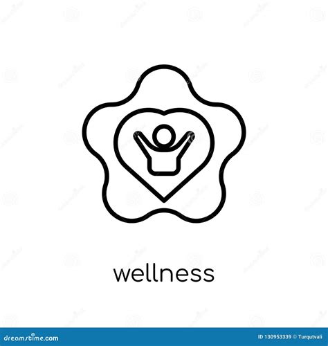 Wellness Icon Trendy Modern Flat Linear Vector Wellness Icon On Stock