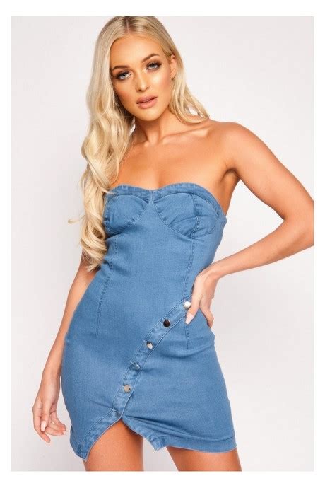 Robe bustier en jean femme Beauté et mode