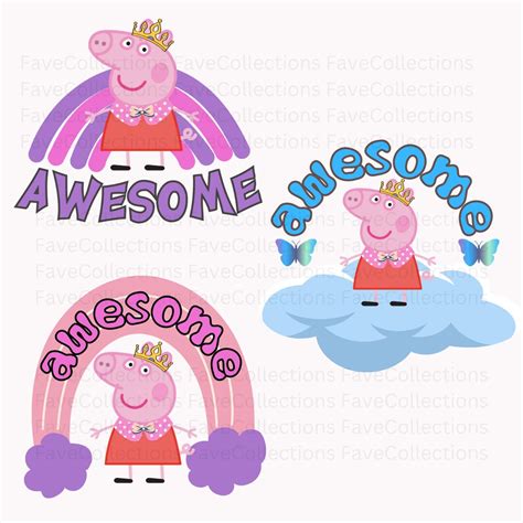 Peppa Pig Svg Peppa Pig Png Pig Clip Art Peppa Pig Etsy