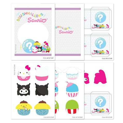 Sanrio Squishmallows Blind Bag DIY Free Template | Blind bags, Hello ...