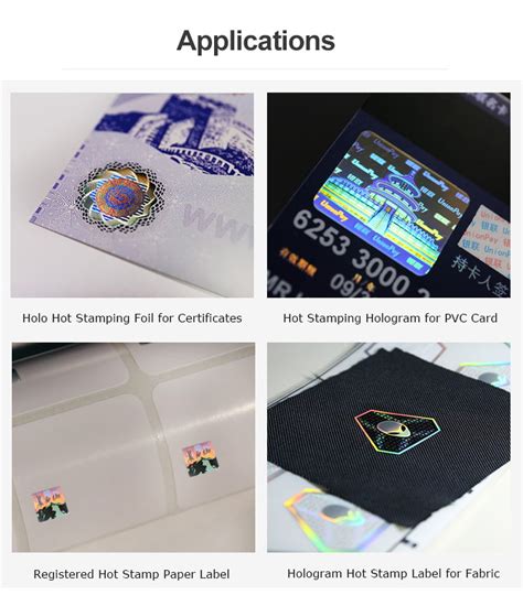 Hologram Hot Stamping Foil For Certificate SZ Image Technology
