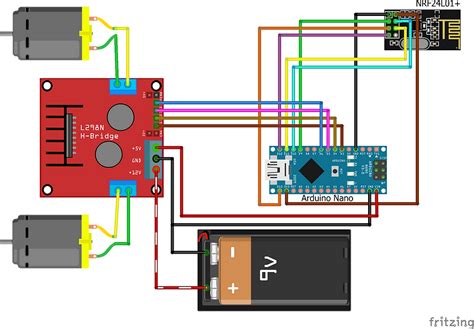 Arduino Wireless Joystick Car Nrf24l01 Transceiver