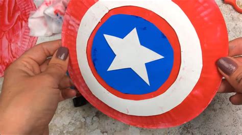 Paper Plate Captain America Shield Truly Hand Picked