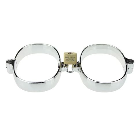 Aliexpress Buy Women Stainless Steel Locking Ankle Cuffs Sex Restraint Set Slave Adult