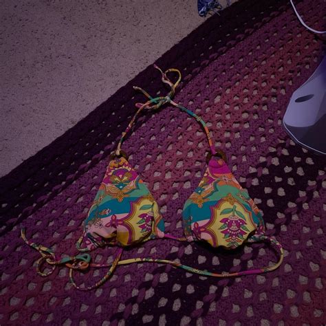 Hippie Rainbow Bikini Top Size Doesnt Say But Depop