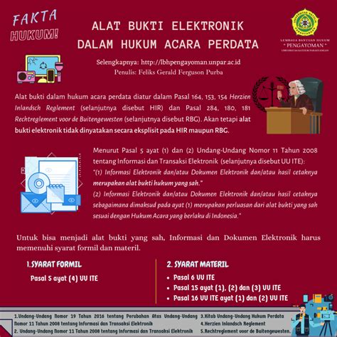 Alat Bukti Elektronik Dalam Hukum Acara Perdata Lbh Pengayoman