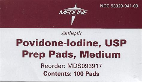 Amazon Medline Povidone Iodine Prep Pads Medium Antiseptic Wound