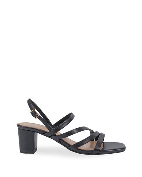 Nude Zella Block Heel Black Saltt Clothing
