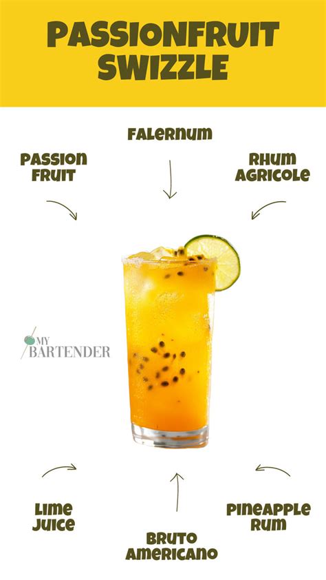 Passionfruit Swizzle Recipe In 2024 Fruity Cocktails Fruit