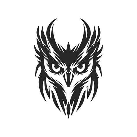 Cool simple black owl logo. Isolated. 20205974 Vector Art at Vecteezy