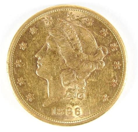 Us 1896 S 20 Gold Liberty Head Coin Xf