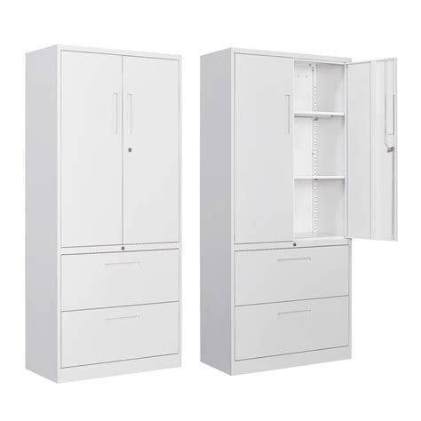 MIIIKO Metal Storage Cabinet with Drawers, 71" File Cabinets for Home ...