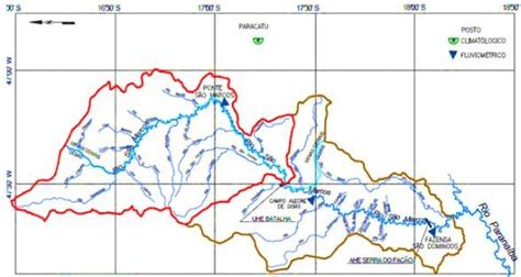 Mapa Da Regi O Da Bacia Hidrogr Fica Do Rio S O Marcos Mostrando A