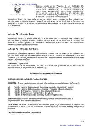 Dictamen Ley Institutos Y Escuelas De Educacion Superior Pdf