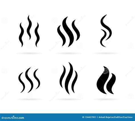 Icono Caliente Del Vector Del Humo Del Vapor Ilustraci N Del Vector