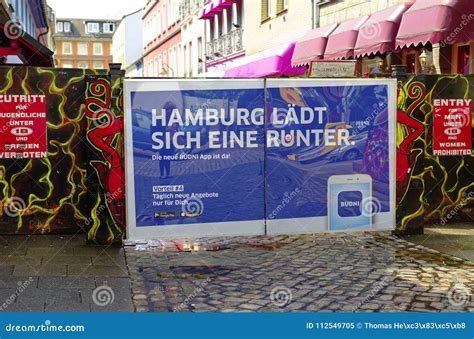 Entrance Of Herbertstrasse On The Reeperbahn In The City Of Hamburg