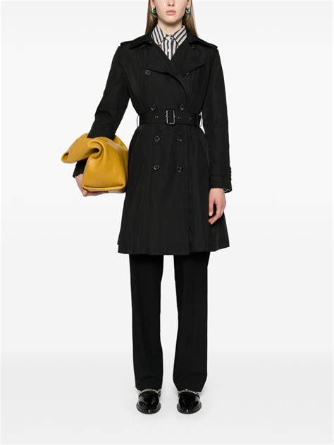 Lauren Ralph Lauren Double Breasted Trench Coat Black Farfetch Uk