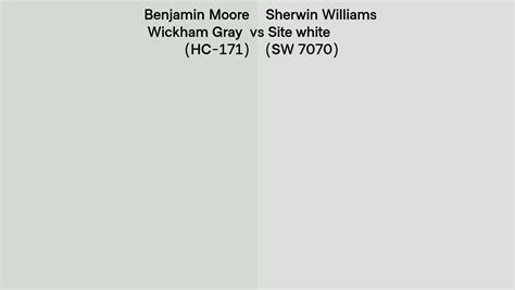 Benjamin Moore Wickham Gray HC 171 Vs Sherwin Williams Site White SW