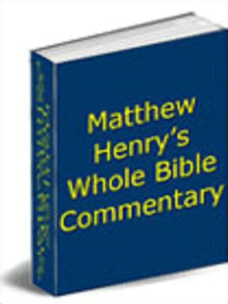 Matthew Henrys Concise Commentary On The Bible By Andrew Ebooks