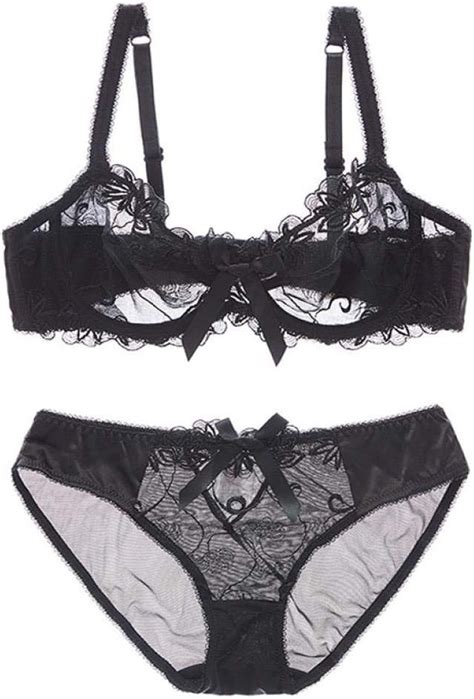 Comfortabele Bhmode Borduurwerk Lingerie Set Dames Bh Cd Cup Plus Size