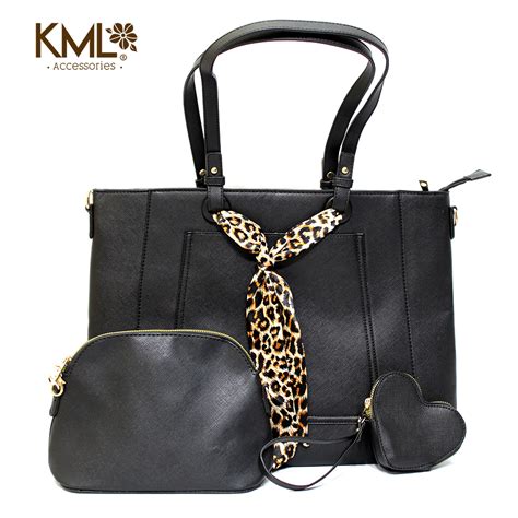 CARTERA 3 PIEZAS LAZA NEGRO KML ACCESORIOS