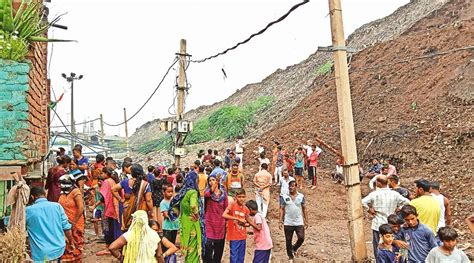 Delhi Parts Of Bhalswa Landfill Collapses Onto Homes Below Delhi News