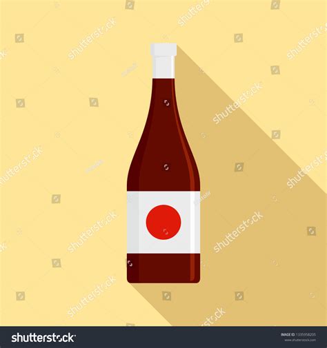 Soy Sauce Bottle Icon Flat Illustration Of Soy Royalty Free Stock