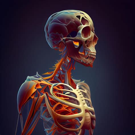 Anatomie Des Menschlichen Skeletts Mit Muskeln Und Skelett 3D