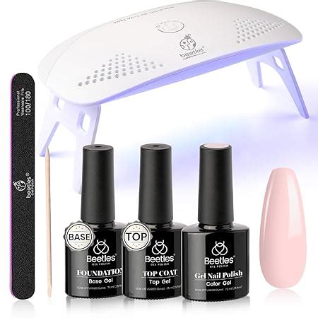 Amazon Beetles Nude Pink Gel Nail Polish Kit With UV LED Light Nail Lamp Pcs Starter Kit
