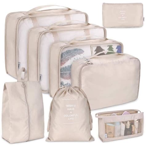 Set Pcs Sac Pochette De Rangement Valise Organisateur De Bagage Voyage