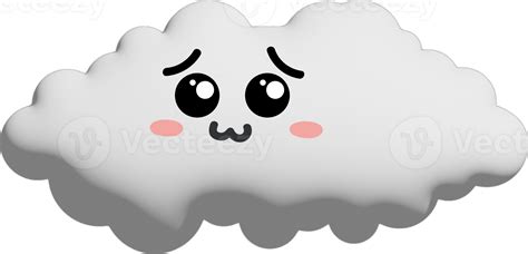 White Cloud Cartoon Character Crop Out 14425752 PNG