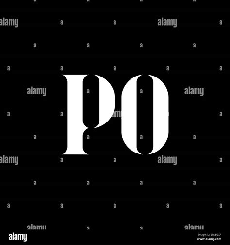PO P O letter logo design. Initial letter PO uppercase monogram logo ...