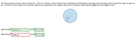 Solved The Figure Shows A Circular Region Of Radius R 300