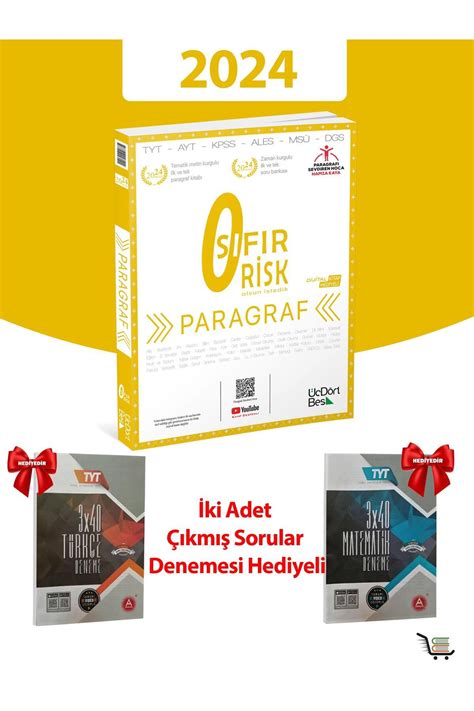 Üç Dört Beş Yayıncılık 345 2024 Model Paragraf Sıfır Risk 2 Adet