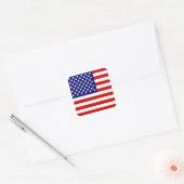 American flag square sticker | Zazzle