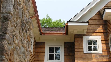 K Style Copper Gutter And Downspouts Installed Riverside Ma