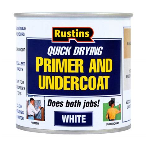 Rustins Quick Dry Primer And Undercoat White 250ml