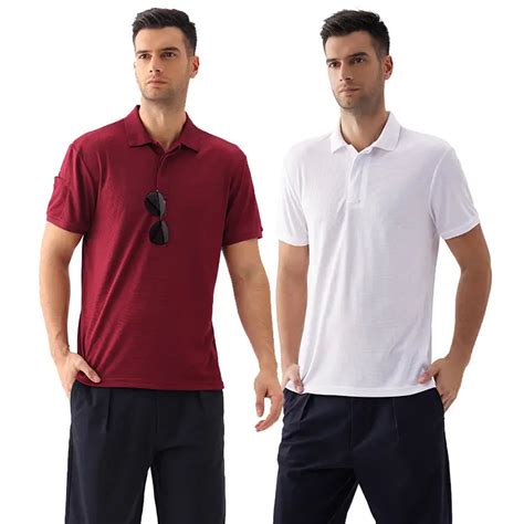 Mens Breathable Waffle Series Short Sleeve Polo Shirt Leehanton