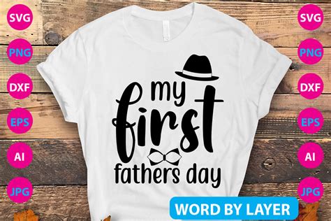 My First Fathers Day Svg Design Graphic By Rhdesign · Creative Fabrica