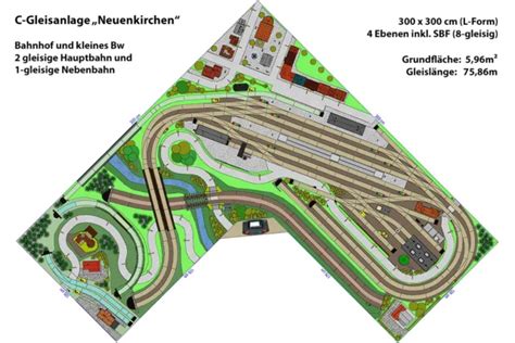 Gp M Rklin C Track Plan Neuenkirchen X L Shape Din A