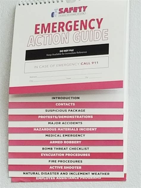 Emergency Flip Chart Template