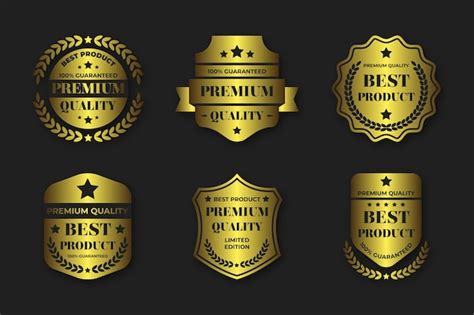 Golden Luxury Badges Vectors And Illustrations For Free Download