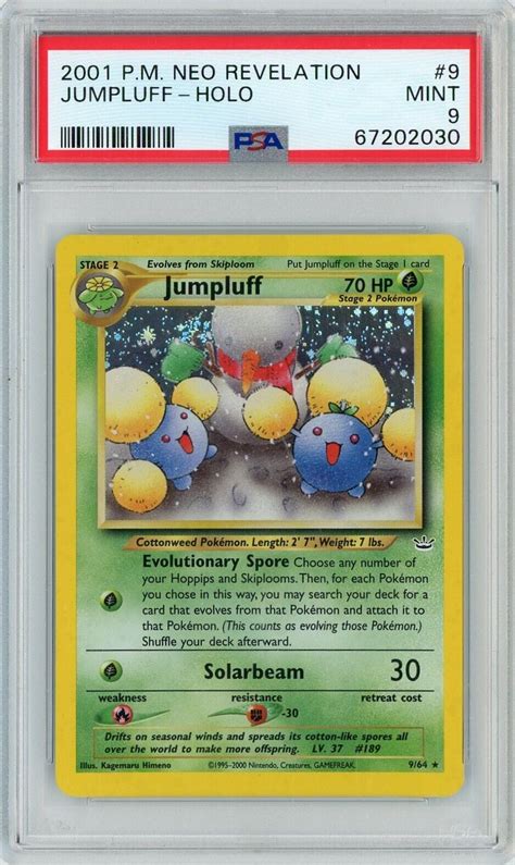 Pokemon Neo Revelation Jumpluff Holo Psa Mint Ebay