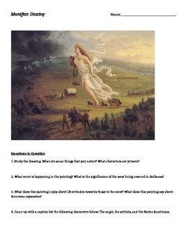 Manifest Destiny Westward Expansion Painting Analysis Tpt