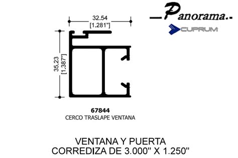 Insumo Cuprum Panorama Ventana Y Puerta Corrediza 3 X 1 25 Cerco