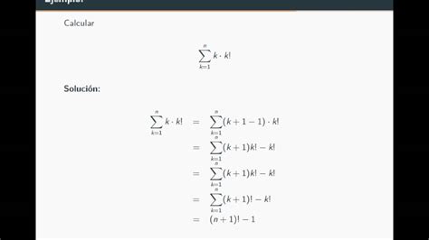 Ejercicios Resueltos Sumatorias YouTube