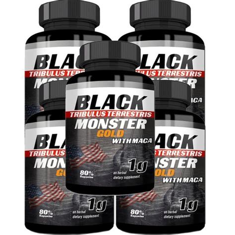 Combo 5x Suplemento em Capsula Mais Força Black Monster 90 Caps ...