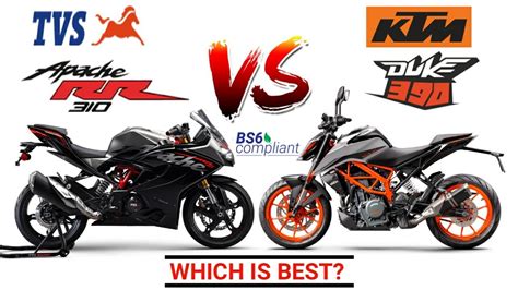 Ktm 390 Duke BS6 Vs Tvs Apache RR 310 BS6 Comparison Mileage Top