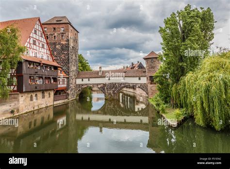 The Famous Hangman S Bridge Over The Pegnitz River Nuremberg Germany