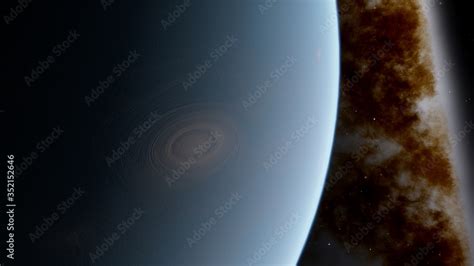 gas giant in space, Jupiter-like planet, Neptune-like planet 3d render ...